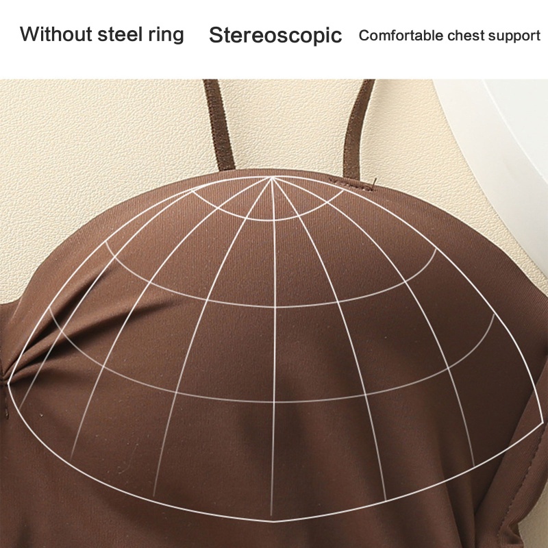 Brroa Áo Lót Ống Ôm Sát Màu Trơn Hở Lưng Có Mút Đệm Thời Trang Mùa Hè Cho Nữ