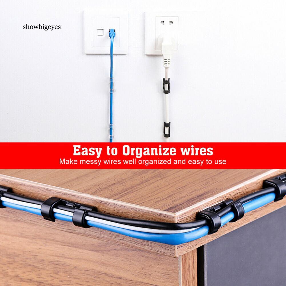 Set 20 / 40 Kẹp Giữ Dây Cáp Tự Dính Tiện Lợi Giá Đỡ