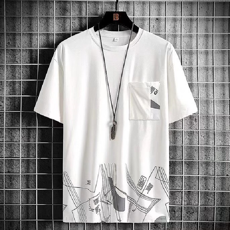 Áo Thun Tay Ngắn Cổ Tròn Size M-3XL Phong Cách Hip Hop Cho Nam