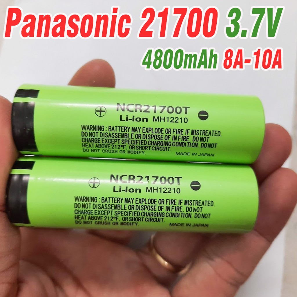 Pin sạc panasonic 21700 3.7v dung lượng 4800mah pin có 2 đầu phẳng NCR21700T