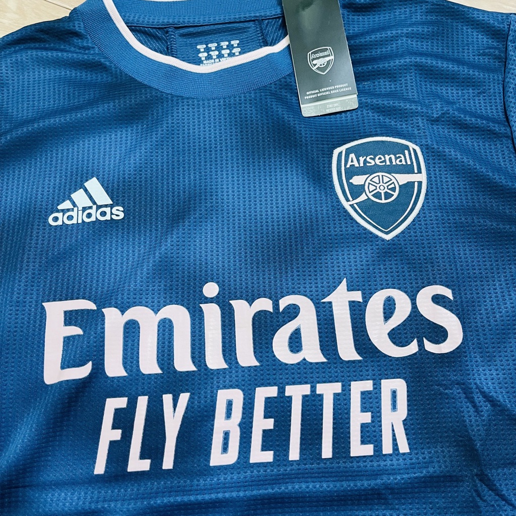 Áo Bóng Đá Câu Lạc Bộ Arsenal -Xanh-Mẫu 2021 2022 - Chất Polyeste - Hàng Thái  full logo