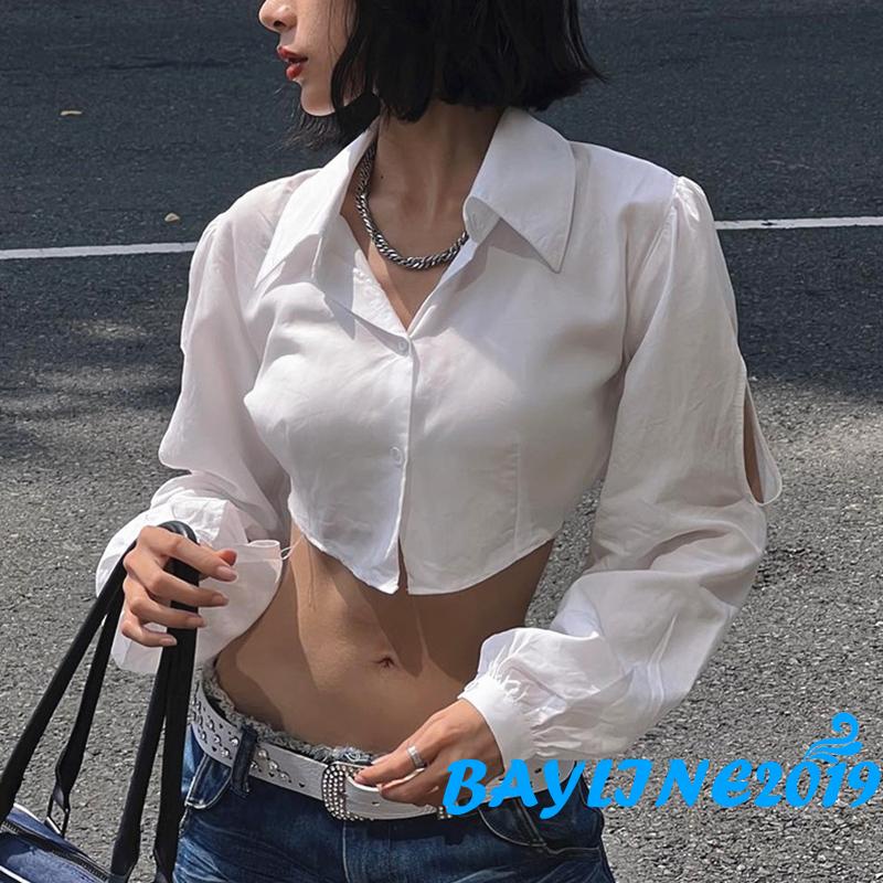 Áo Sơ Mi Dài Tay Phong Cách Trẻ Trung Thanh Lịch Dành Cho Nữ