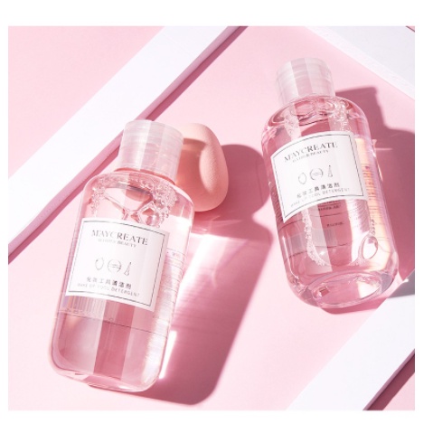 Chai nước rửa vệ sinh cọ và mút trang điểm Maycreate Make Up Tool Detergent 160ML Princess Beauty