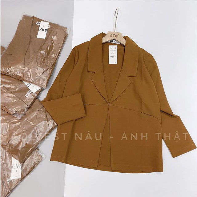 [HÀNG LOẠI 1] Áo vest blazer nữ màu nâu tây một lớp style Korea trẻ trung thanh lịch (Thời trang công sở VIP) (Cam kết h | BigBuy360 - bigbuy360.vn
