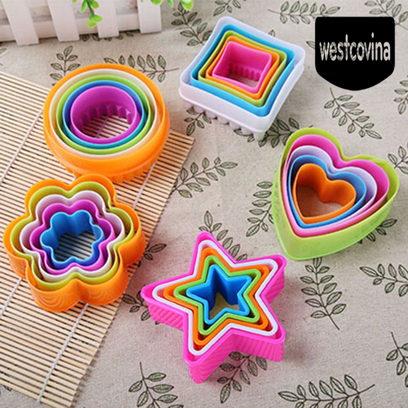 [Hot]☀ Set 5 Khuôn Làm Bánh Quy Đa Năng Tiện Dụng Bằng Nhựa Cao Cấp