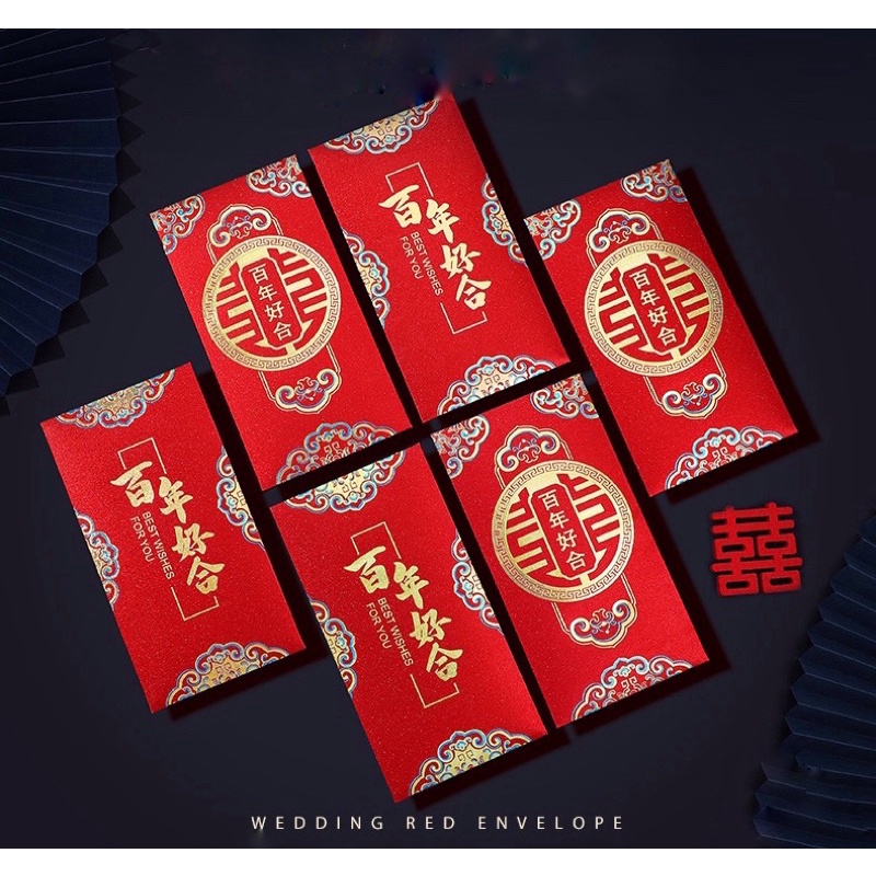 BAO LÌ XÌ CƯỚI GIẤY KIM TUYẾN SANG ĐẸP CHO NGÀY CƯỚI