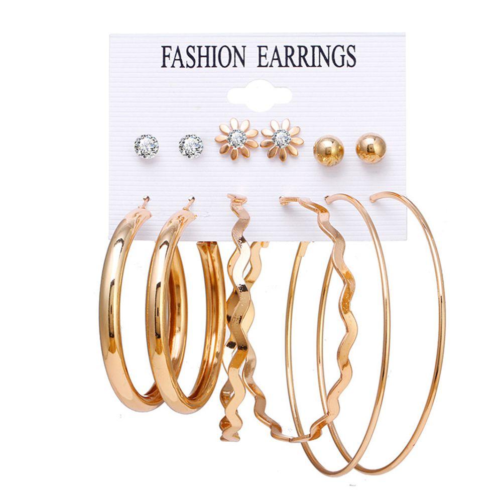 Bộ Khuyên Tai Tròn Phong Cách Bohemian Đơn Giản Dành Cho Nữ|Khuyên Tai Phong Cách Hàn Quốc