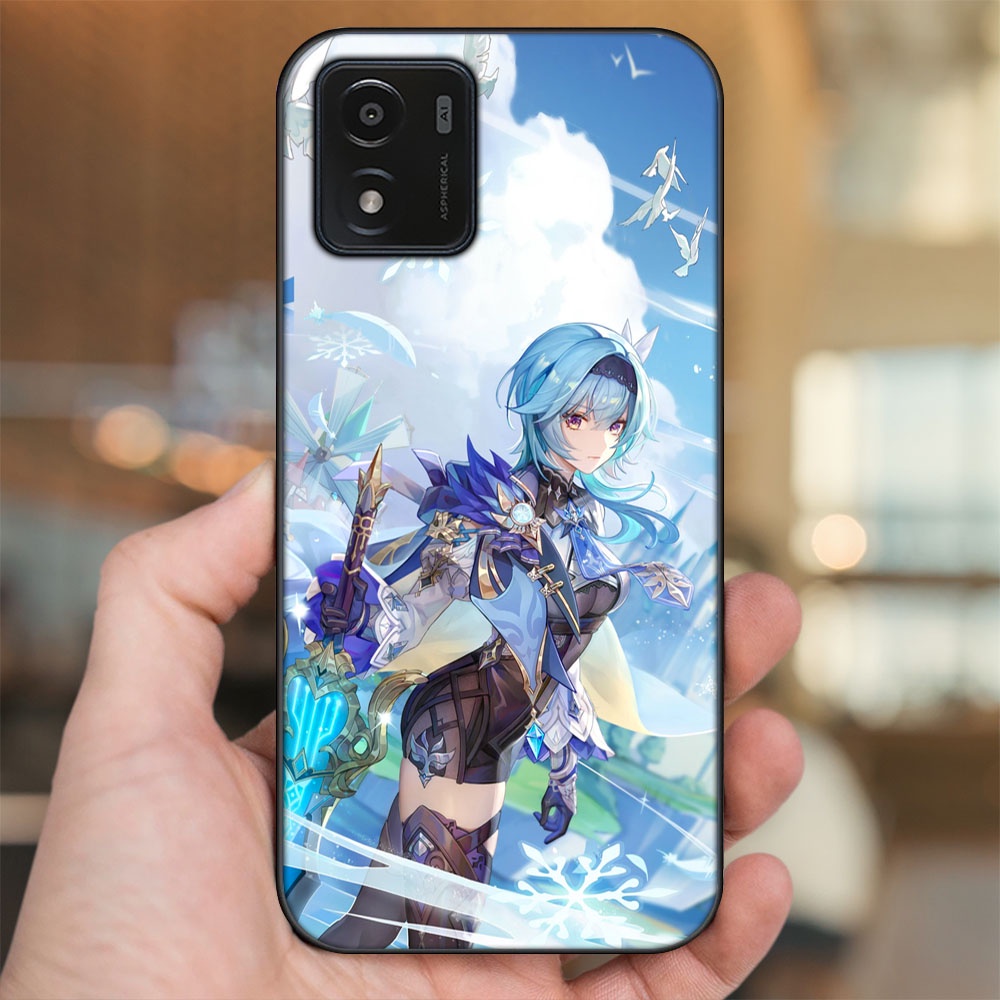 Ốp lưng Vivo Y01 viền đen in hình Eula Genshin Impact