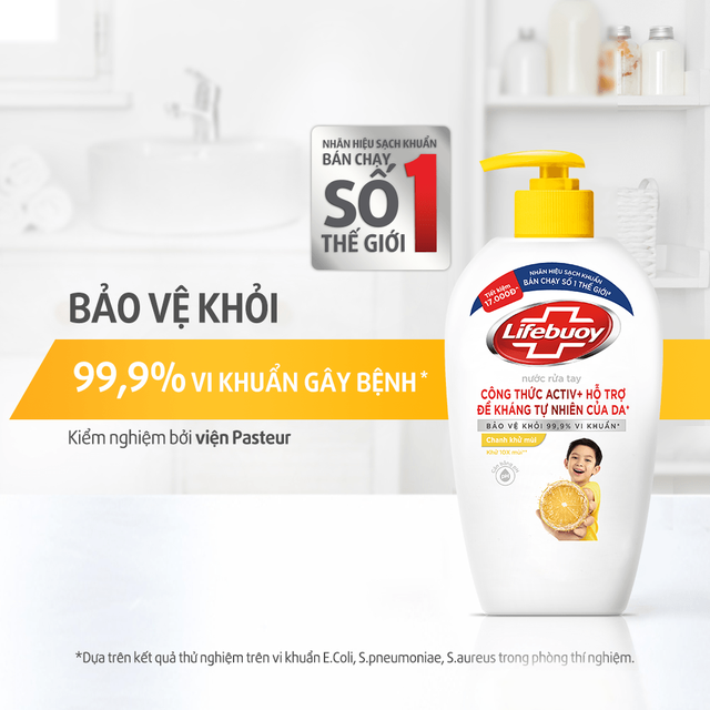 Nước rửa tay Lifebuoy Bảo vệ khỏi vi khuẩn 500gr (Chai)