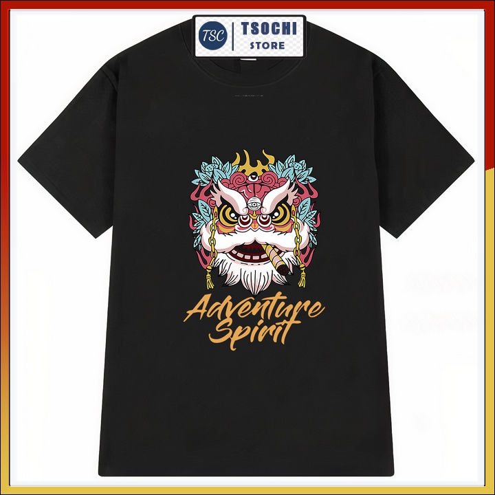 Áo thun nam tay ngắn, áo phông nam cao cấp chất cotton thoáng mát in hình Kì Lân CZ628