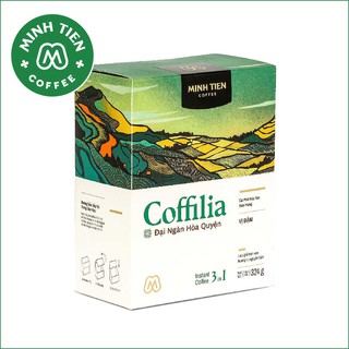Cà phê hòa tan Coffilia 3in1 sạch nguyên bản - Cafe Vị Đậm hộp 18 gói