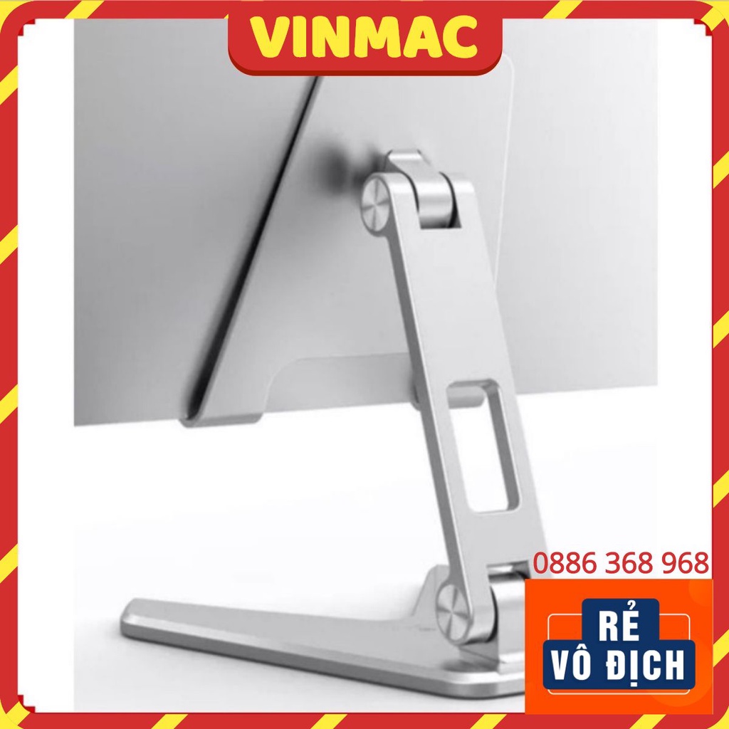 Giá đỡ điện thoại máy tính bảng tablet cho iPhone, iPad, Surface, Samsung P10 P15 hợp kim nhôm, có thẻ gấp gọn
