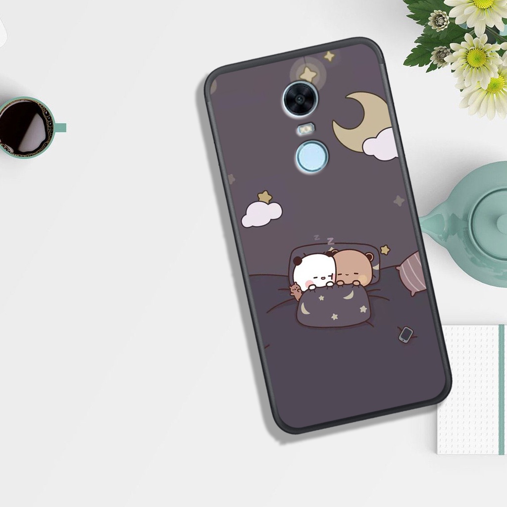 ỐP LƯNG XIAOMI REDMI NOTE 3/REDMI 5/REDMI 5 PLUS,  IN HÌNH GẤU MOCHI SIÊU ĐÁNG YÊU, NỀN CỰC ĐẸP.