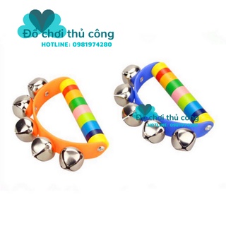 Đồ Chơi Chuông Lắc Cầm Tay Hình Bán Nguyệt Bằng Gỗ Cho Bé