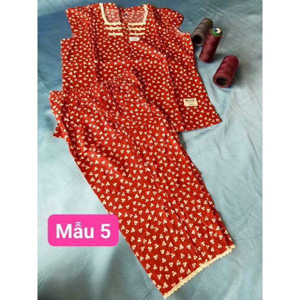 Bộ Lửng Mặc Nhà Kate Thô Hàn Mát Xinh Trẻ Trung