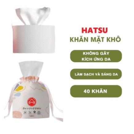 Giấy Lau Mặt Dùng Một Lần Hatsu, Khăn Mặt Khô Dùng 1 Lần Lau Khô, Lau Ướt - Dạng Cuộn Tiện Lợi