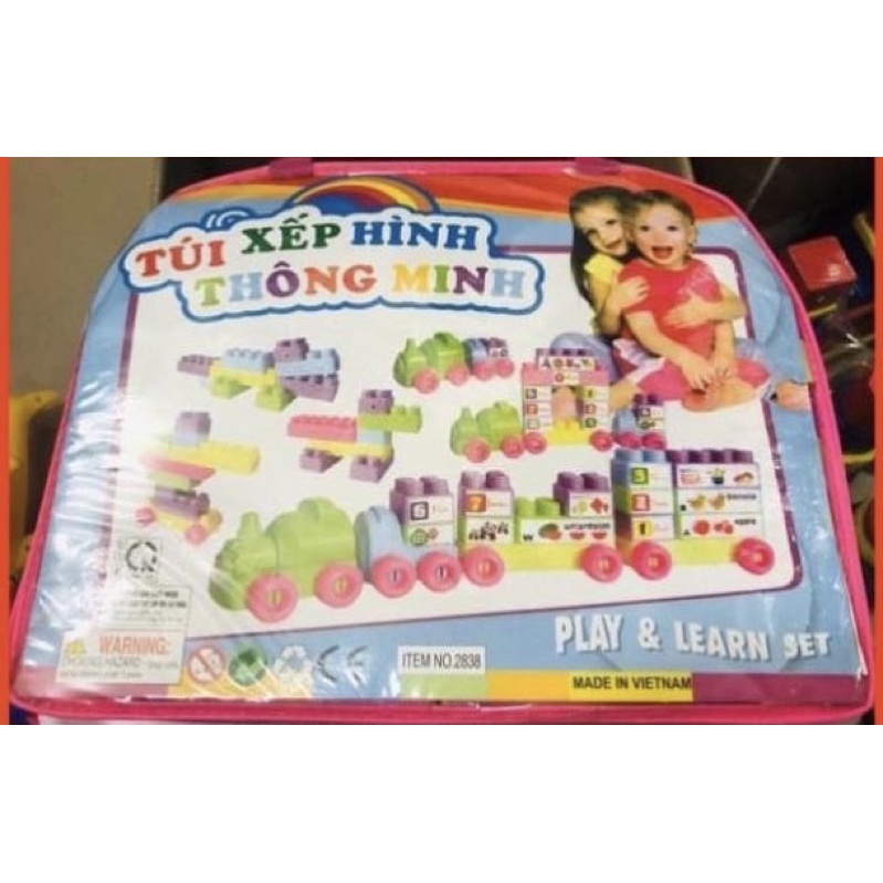 Bộ đồ chơi lắp ghép thông minh - loại to 70 chi tiết