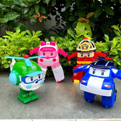 Đồ chơi trẻ em Đội bay siêu đẳng Robocar Poli và những người bạn - Bộ 4 con GIÁ RẺ