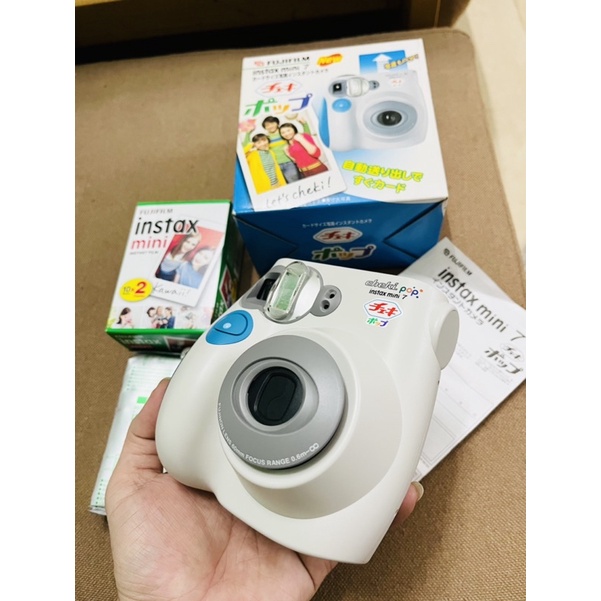 Máy chụp ảnh lấy liền Fujifilm Instax Mini 7 CHEKI tặng kèm pin và 1 pack film 10 tấm date 2023