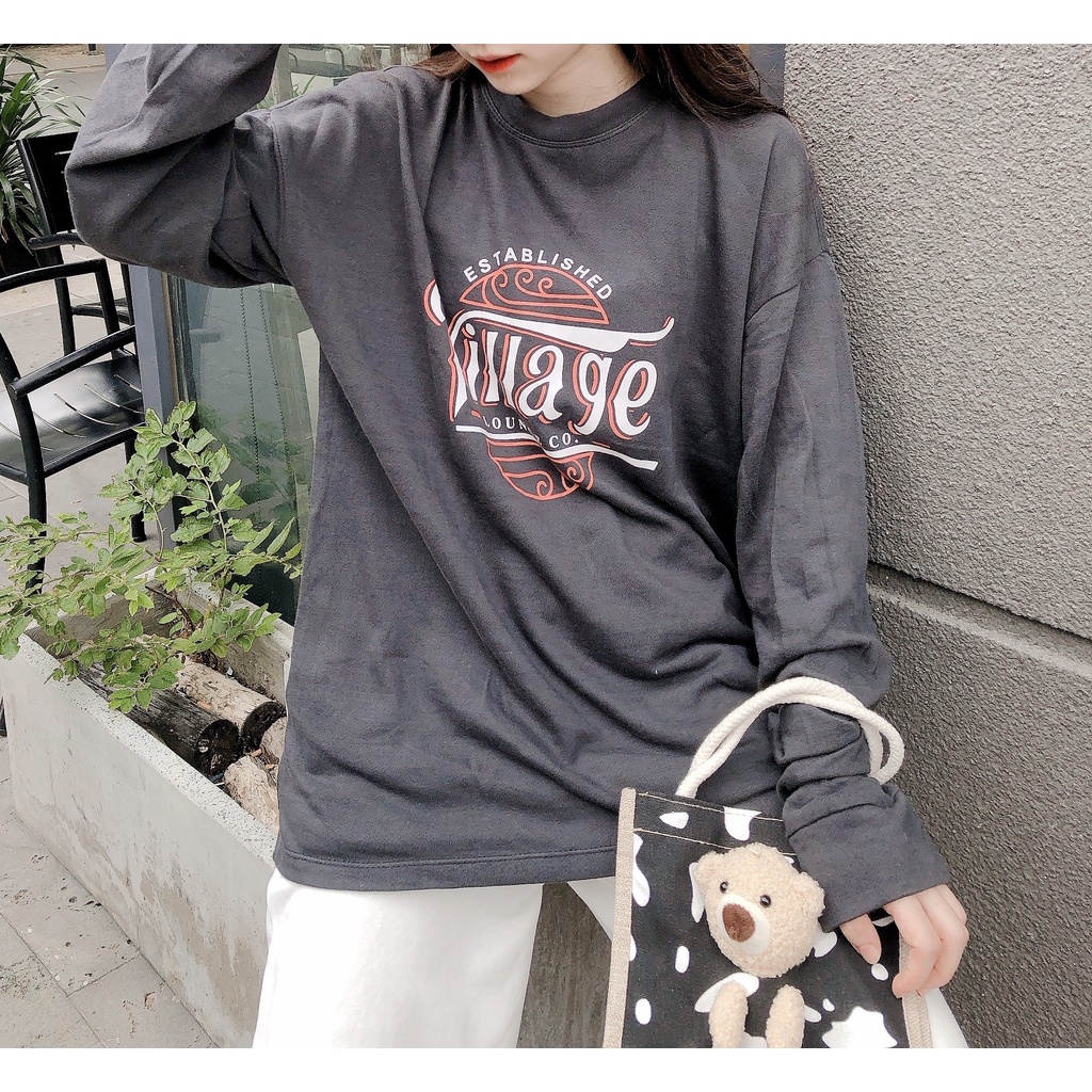 Áo sweater in Village form rộng Unisex _ZoZo (ảnh thật)