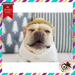 Mũ cói cho chó mèo