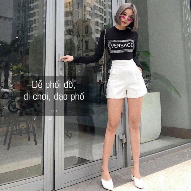 Quần Short Nữ Khóa Sau Cạp Cao Siêu Xinh | BigBuy360 - bigbuy360.vn