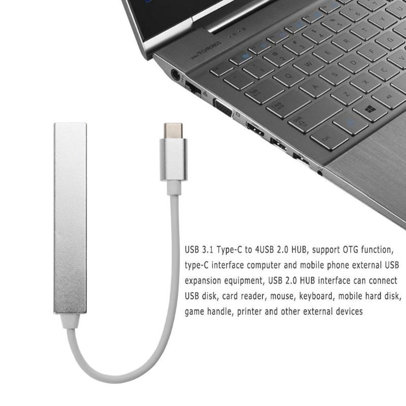 Bộ Chia Hub Type C Sang 4 Cổng Usb 3.0 Cho Macbook Pro