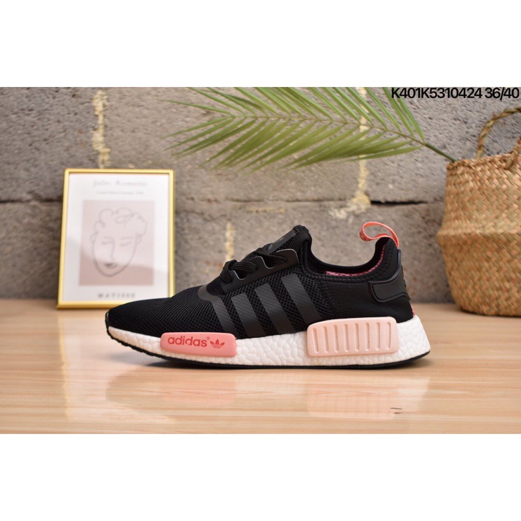 Adidas nmd_stretch dệt kim trên toàn bộ lòng bàn tay tăng cường sốc hấp thụ Giày thể thao