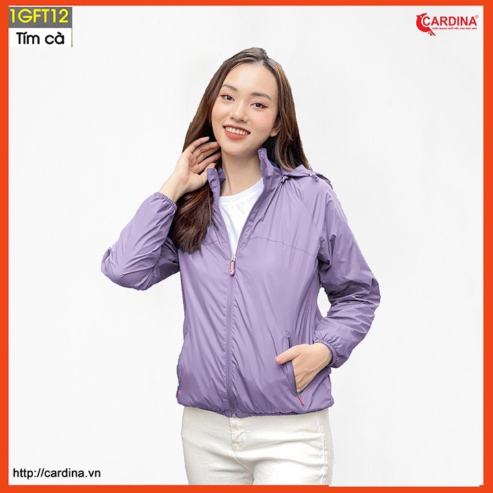 Áo Khoác Nữ Cao Cấp Chính Hãng 𝐂𝐀𝐑𝐃𝐈𝐍𝐀 Vải Gió Trơn 2 Lớp  Lót Lưới Cản Gió  Chống Nước chống bụi Kèm Túi Đựng Siêu Gọn