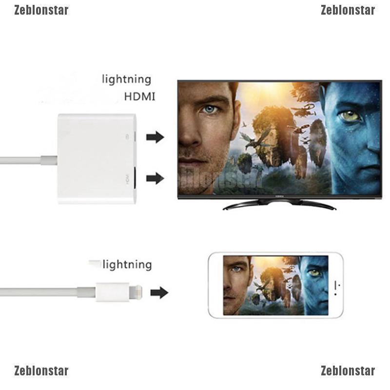 &maoting.vnBộ chuyển đổi lightning sang HDMI TV kỹ thuật số cho Ipad air iphone 7 7Plus 8♥