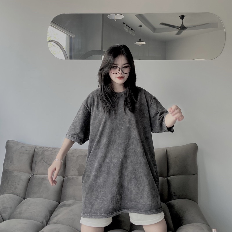 Áo Thun Loang Màu Trơn Local Brand Form Rộng Unisex Nam Nữ - THE JAM Basic Tee Wash Màu Loang