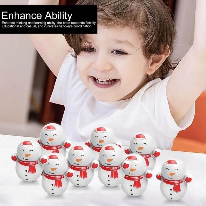 1 Đồ Chơi Lật Đật Hình Người Tuyết/Chim Cánh Cụt Mini Dễ Thương Cho Bé