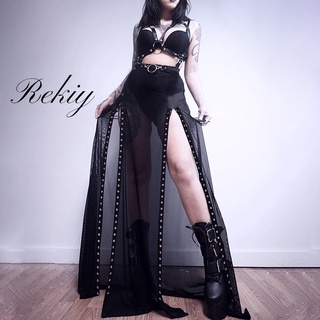 Chân Váy Maxi Vải Lưới Thiết Kế Xẻ Tà Quyến Rũ Cho Nữ 2022