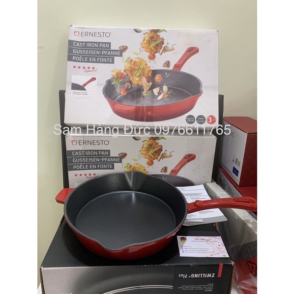 🇩🇪CHẢO GANG ĐÚC TRÁNG MEN ERNESTO 25cm NỘI ĐỊA ĐỨC BỀN ĐẸP AN TOÀN CHO SỨC KHOẺ🇩🇪