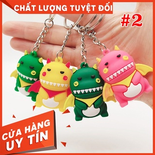 Móc treo balo Khủng Long Răng Hô Smile - móc khóa cute