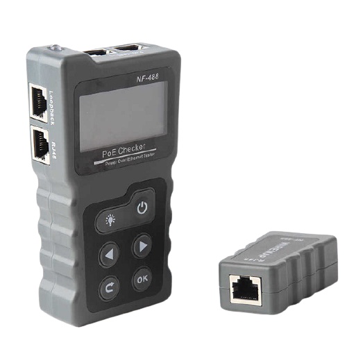 Máy test và kểm tra tín hiệu POE trên swich và cáp mạng CAT5 CAT6 NOYAFA NF-488