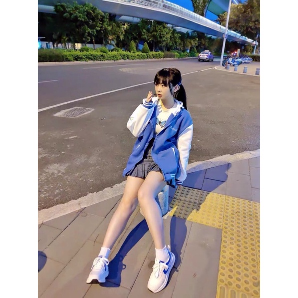 Phiên bản mùa thu Hàn Quốc 2021 mới áo khoác nỉ có mũ trùm đầu dài tay rộng rãi | BigBuy360 - bigbuy360.vn