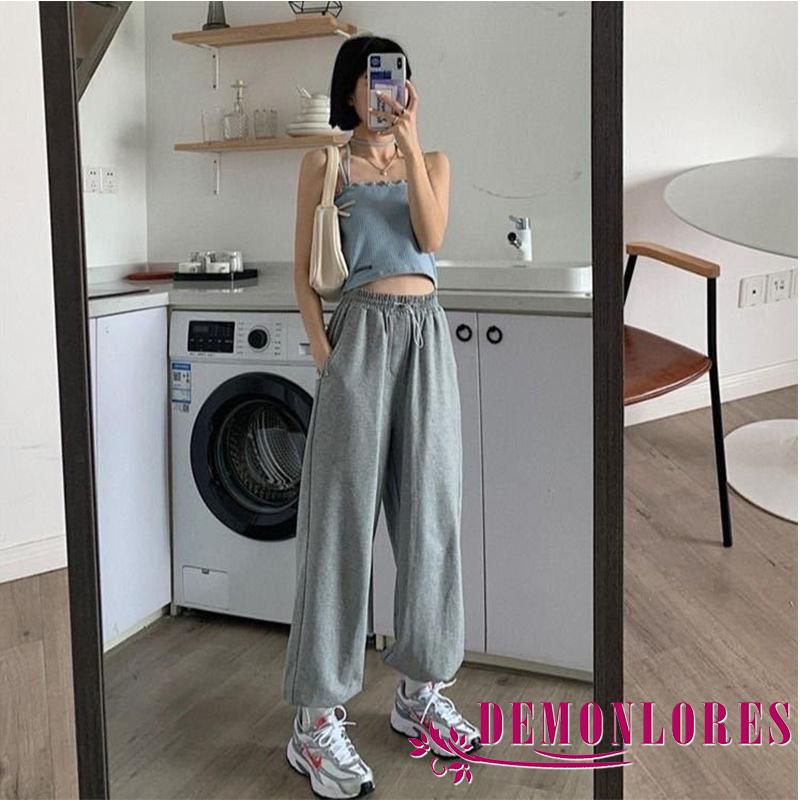 quần ống rộng Lưng Rút Dây Phong Cách Năng Động Trẻ Trung Dành Cho Nữ