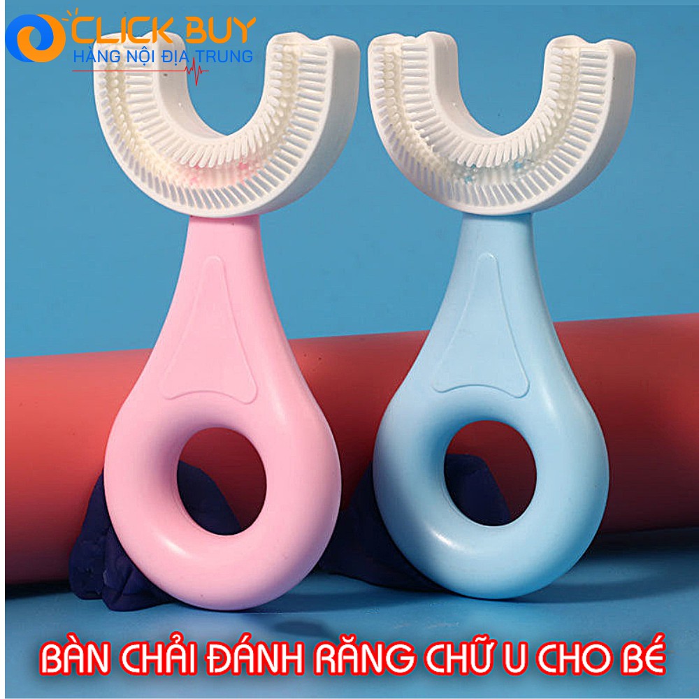 Bàn Chải Đánh Răng Chữ U Thông Minh Chất Liệu Silicon Cho  Bé Từ 2 - 6 Tuổi