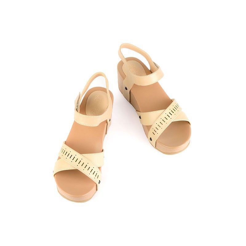 Xả Hàng- Giày Sandal Đế Xuồng Quai Ngang Laser Quai Chéo SUNDAY SD38 - ,