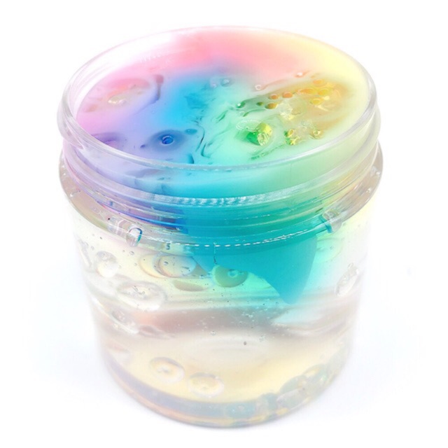 RAINBOW IN WATER 🌈 Slime trong - Cầu vồng dưới nước slime trong avalanche - Slime handmade an toàn c