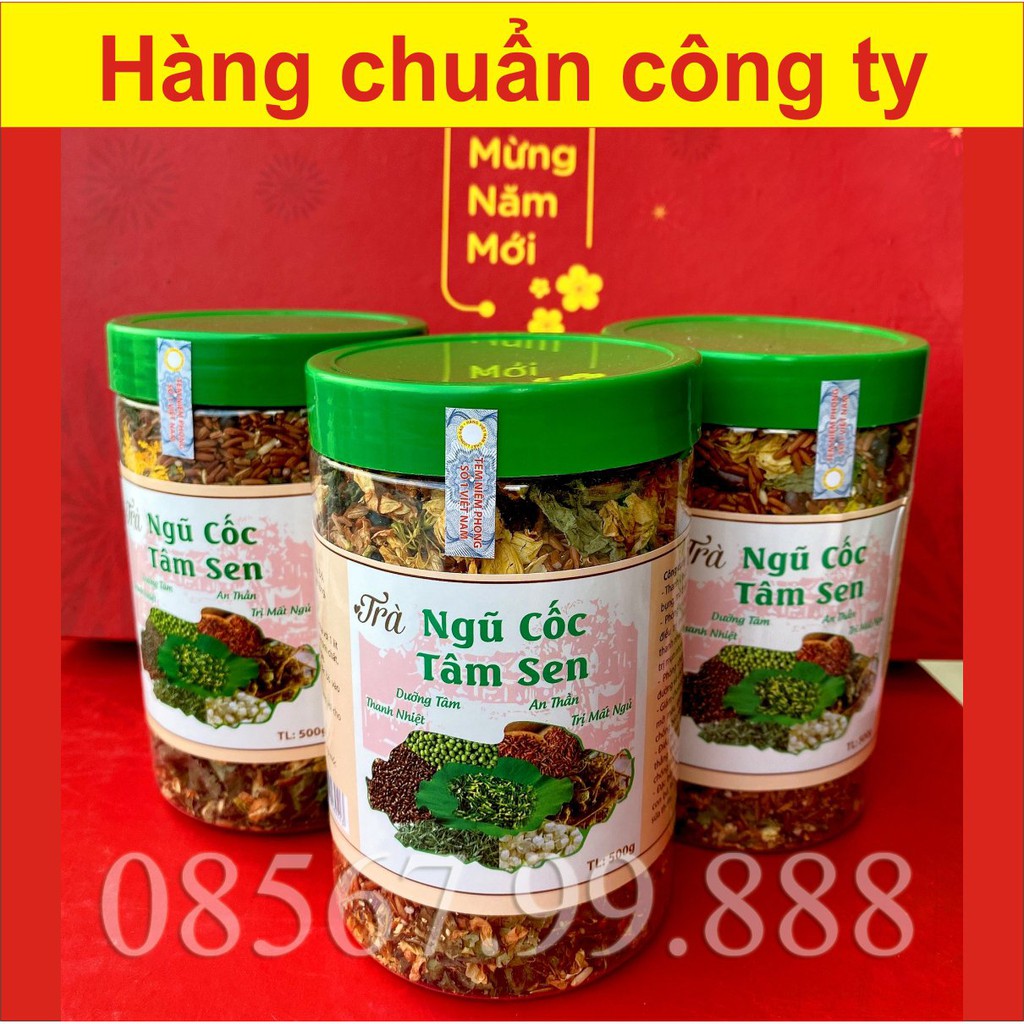 Trà Ngũ Cốc Tâm Sen Hộp 500g,  Mát Gan Thanh Nhiệt Cơ Thể Ngủ Ngon Dữ Dáng