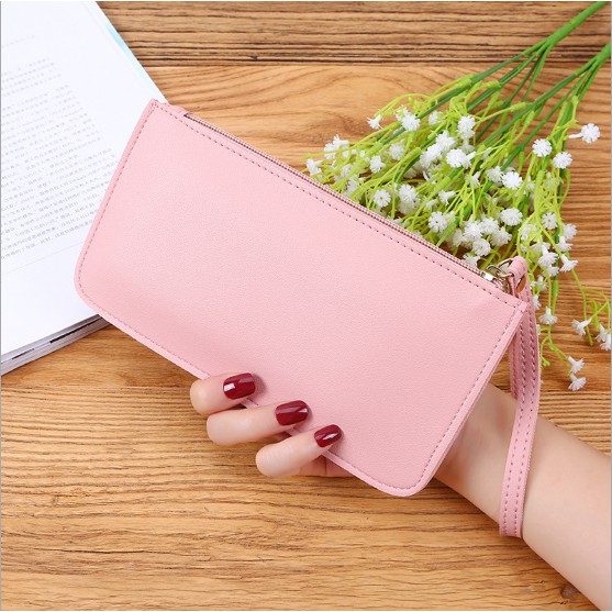 Ví Đựng Điện Thoại Khóa Kéo Phong Cách Hàn Quốc Cho Nữ