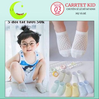 Set 5 đôi tất lưới chất liệu cotton cho bé 3 tháng đến 3 tuổi