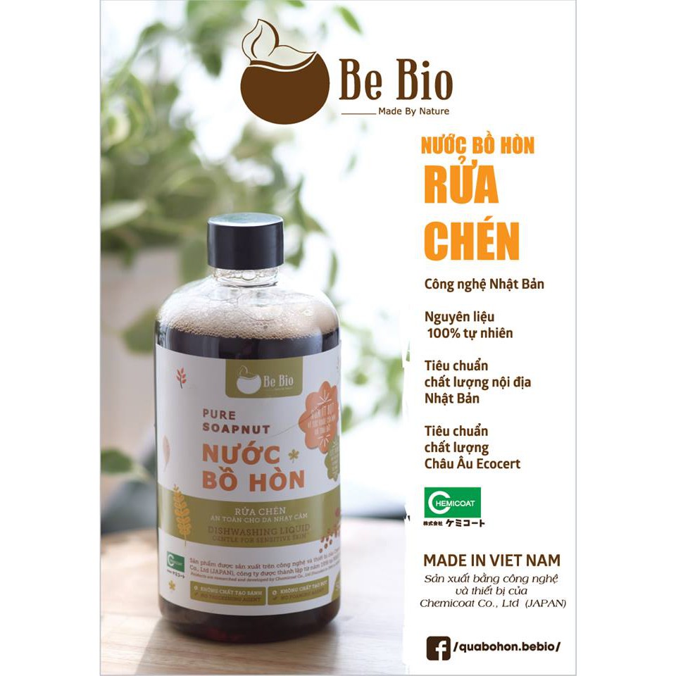 Nước rửa bát Bồ Hòn Be Bio