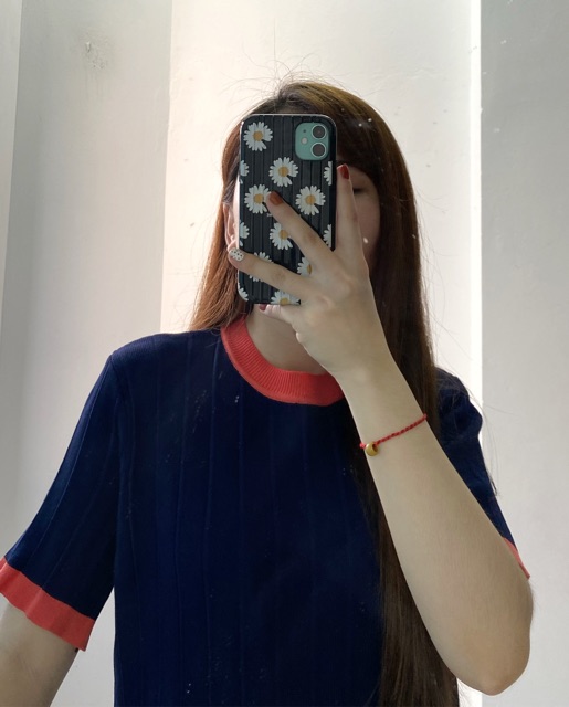 [Ảnh thật] Váy dệt kim cổ tròn (xanh + vàng) | BigBuy360 - bigbuy360.vn