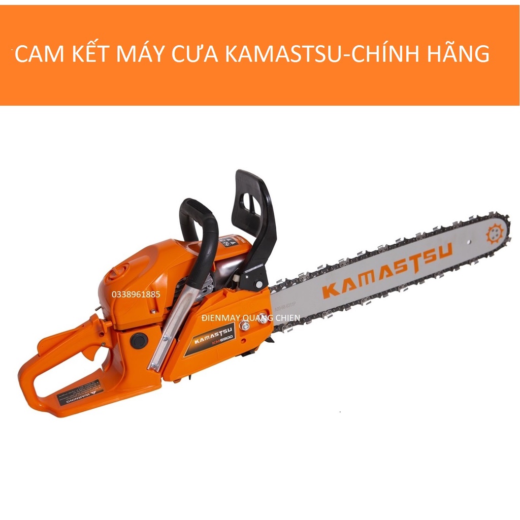 Máy cưa xích chạy xăng 2 thì | KAMASTSU-KM 6800 | Sản xuất Theo Công Nghệ Nhật Bản.