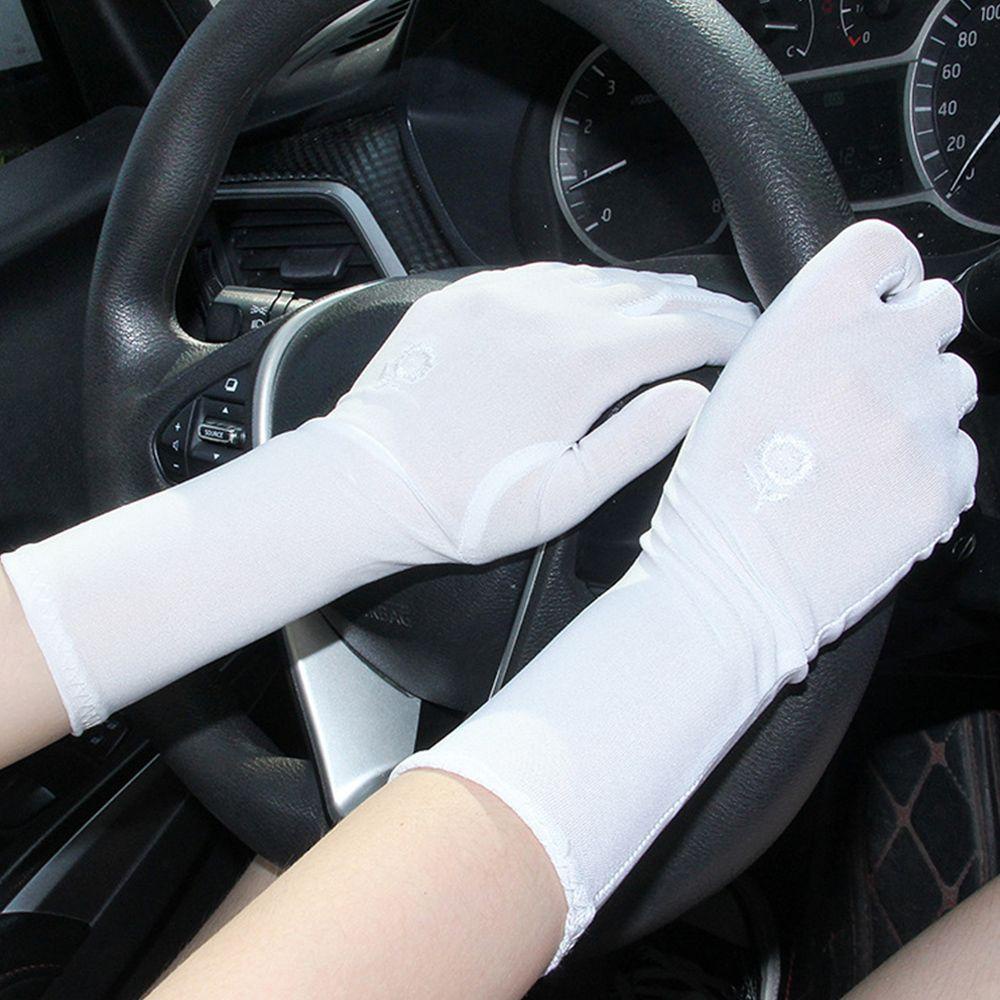 Găng Tay Lái Xe Dài Trung Bình Co Giãn Chống Nắng Chống Tia UV Nhiều Màu Sắc Cho Nữ