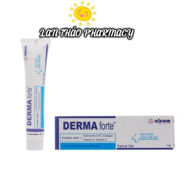 DERMA FORTE GEL 15G CHÍNH HÃNG GIÚP GIẢM MỤN MỜ THÂM GIÁ SỈ