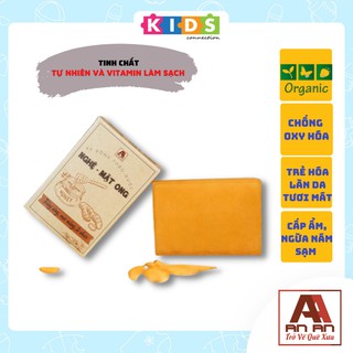 Xà bông tắm nghệ mật ong kích trắng tự nhiên, ngừa mụn, mờ thâm ANAN